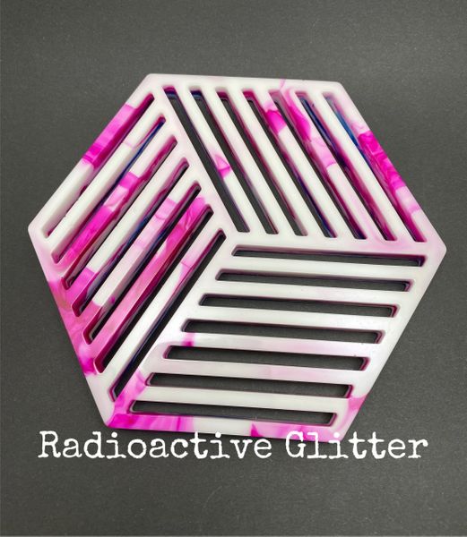 303 Stripe Hexagon Coaster Silicone Mold