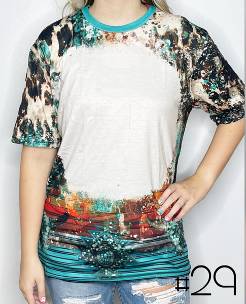 Sublimation Bleached Tee #029