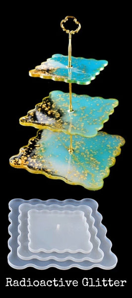 501 Square Tier Tray 3 piece