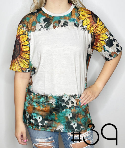 Sublimation Bleached Tee #039