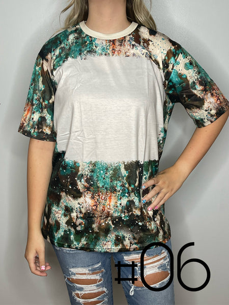 Sublimation Bleached Tee #006