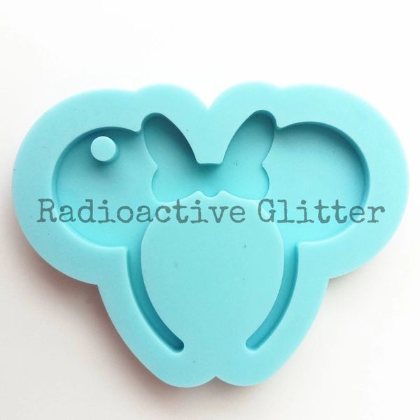 281 Mouse with Bow Headband Silicone Mold