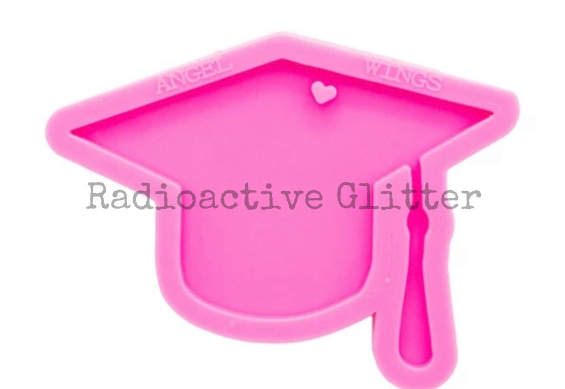 255 Graduation Cap Silicone Keychain Mold