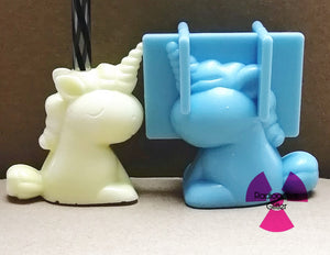 596 Unicorn 3D Straw Topper
