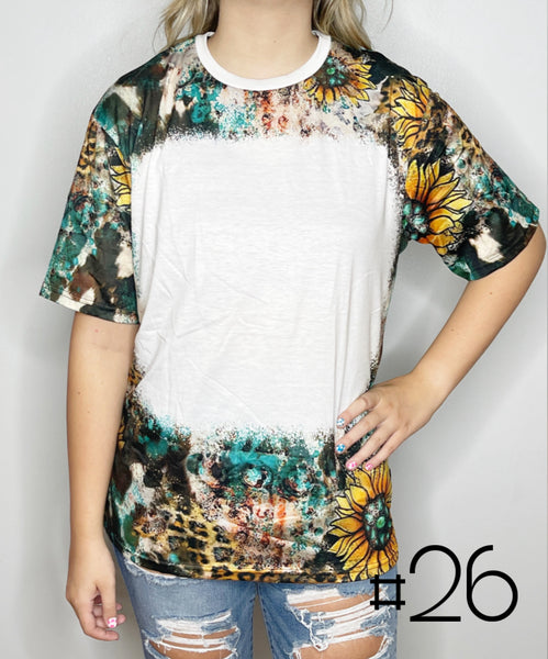 Sublimation Bleached Tee #026