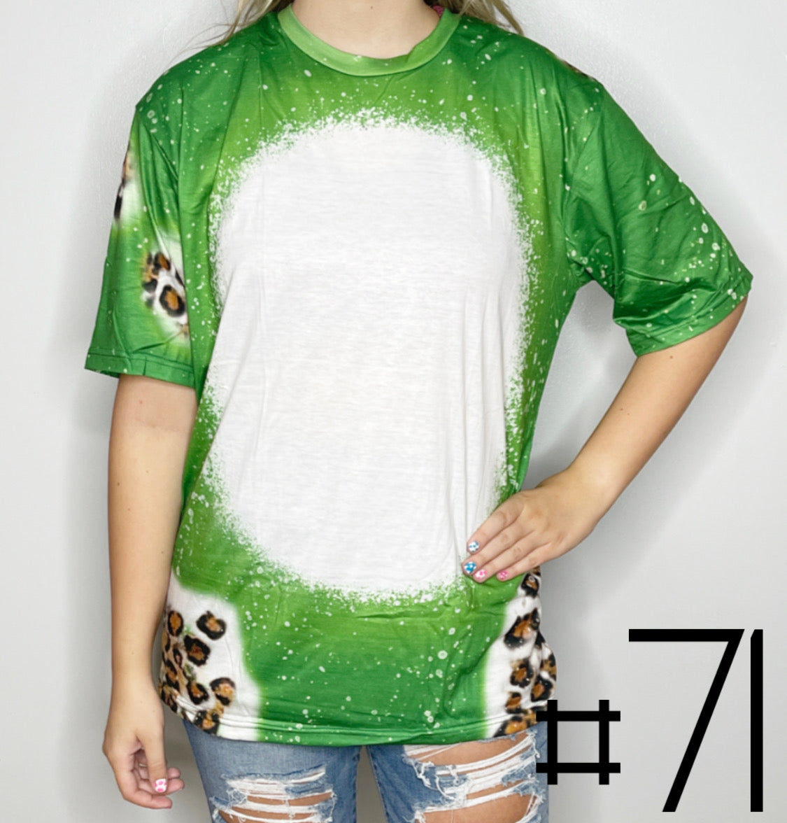 Sublimation Bleached Tee #071