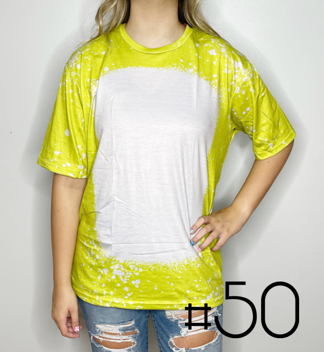 Sublimation Bleached Tee #050