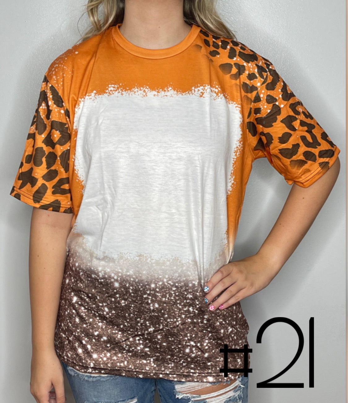 Sublimation Bleached Tee #021