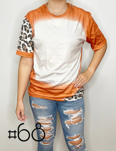 Sublimation Bleached Tee #068