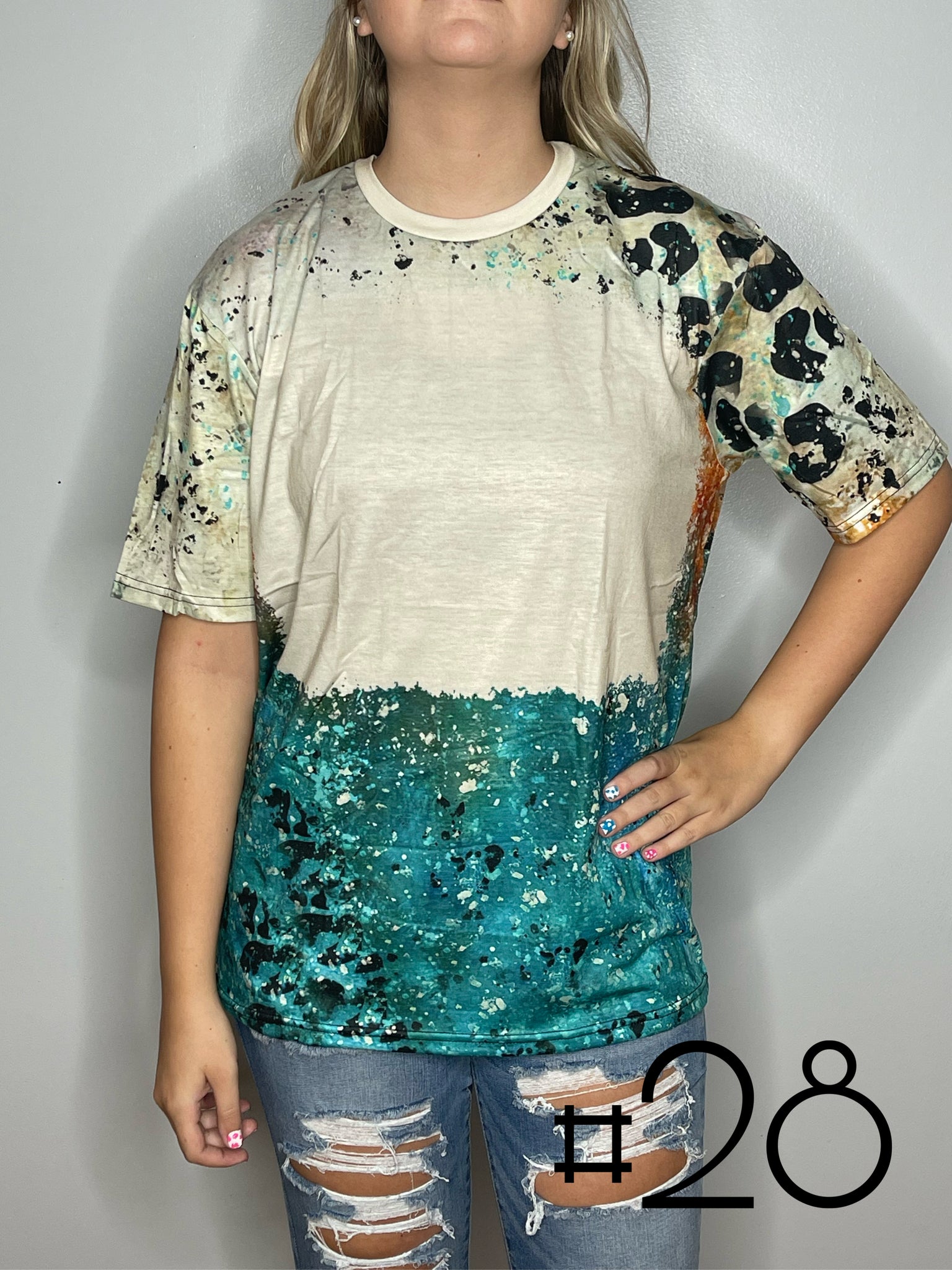 Sublimation Bleached Tee #028