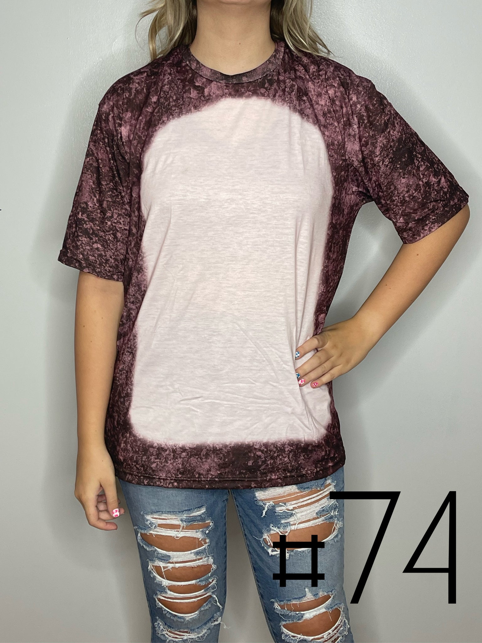 Sublimation Bleached Tee #074