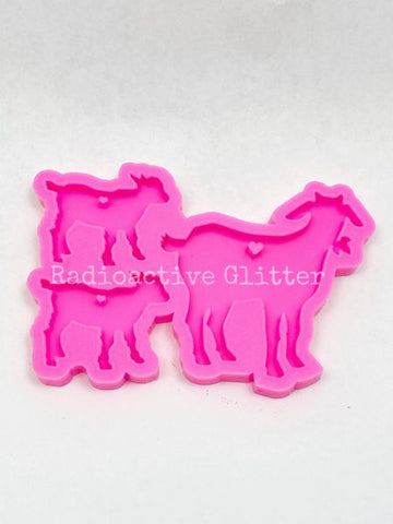248 Goat Family Silicone Mold
