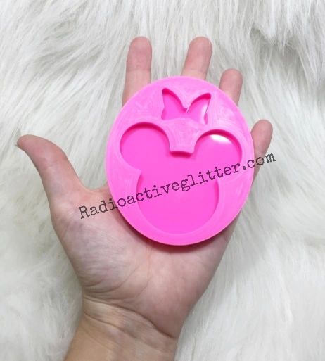 052 Mouse Head with Bow Silicone Mold