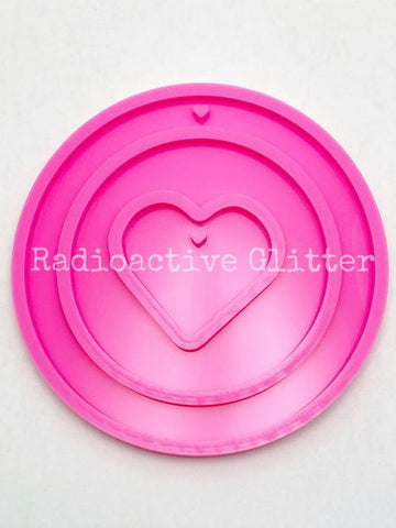 235 Circle Heart Silicone Mold